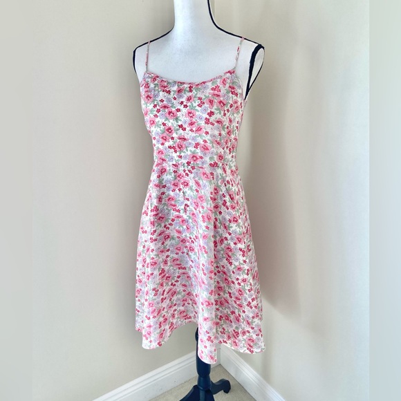 Vintage Polo Ralph Lauren Floral Linen Sundress with Pockets Size 2 - Picture 4 of 9